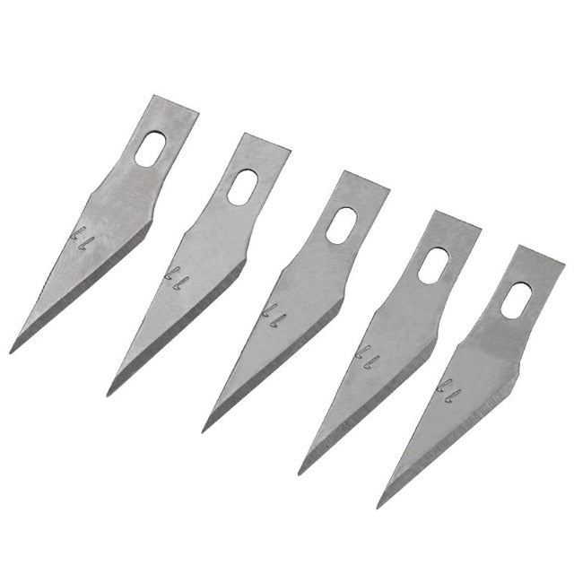 Non-Slip Metal Scalpel Knife Tools Kit Cutter Engraving Craft knives+5pcs Blades Mobile Phone PCB DIY Repair Hand Tools