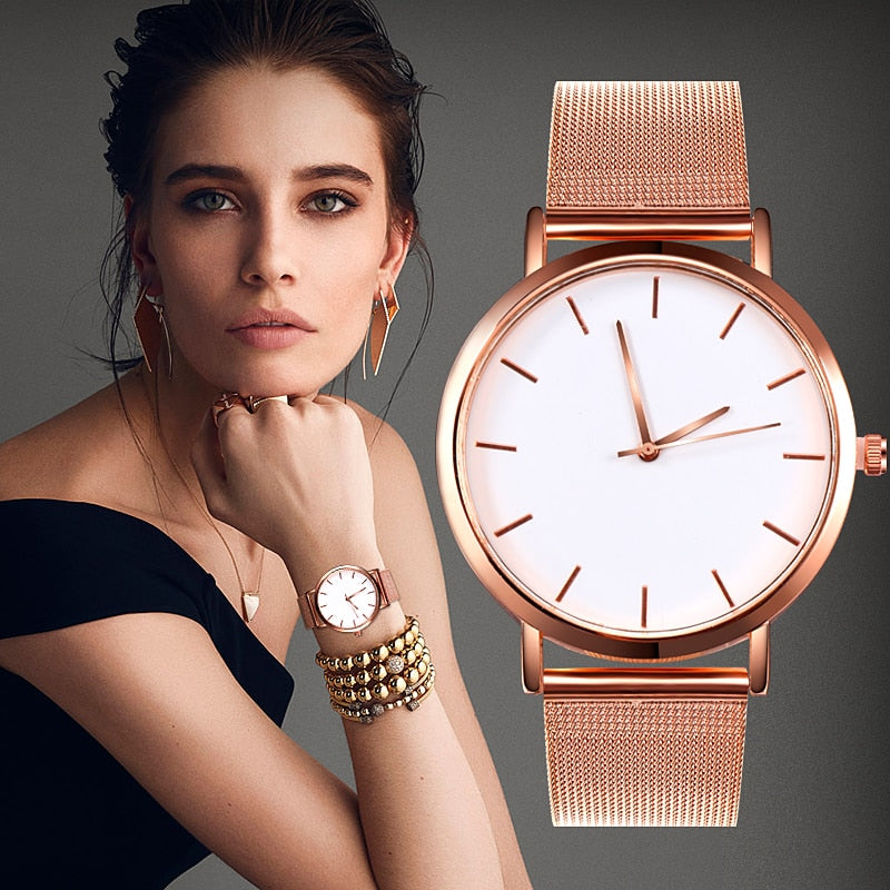 Fashion Women Watches Simple Romantic Rose Gold Watch Women's Wrist Watch Ladies watch relogio feminino reloj mujer Dropship