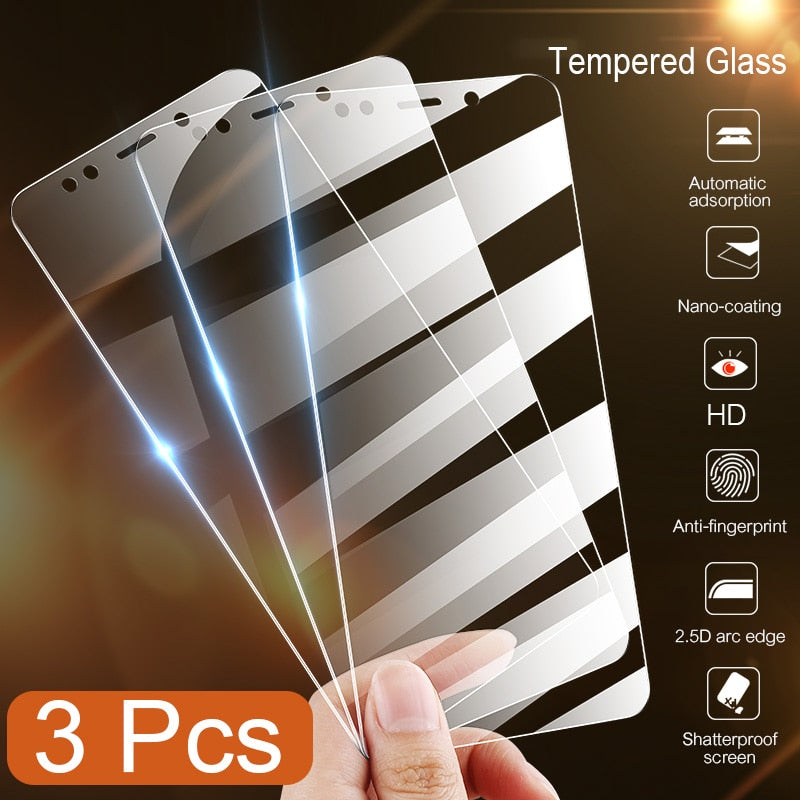 3Pcs Full Cover Tempered Glass For Xiaomi Redmi Note 7 6 5 8 Pro 5A 6 Screen Protector For Redmi 5 Plus 6A Protective Glass Film