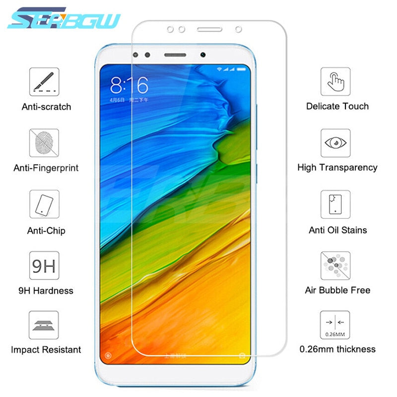 9H Premium Tempered Glass For Xiaomi Redmi 5 Plus 5A 4 4X 4A S2 K20 Redmi Note 4 4X 5 5A Pro Screen Protector HD Protective Film